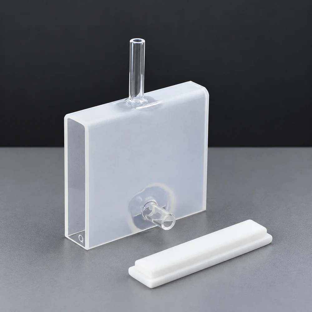 Upright product view with top and side tubes and separate cover